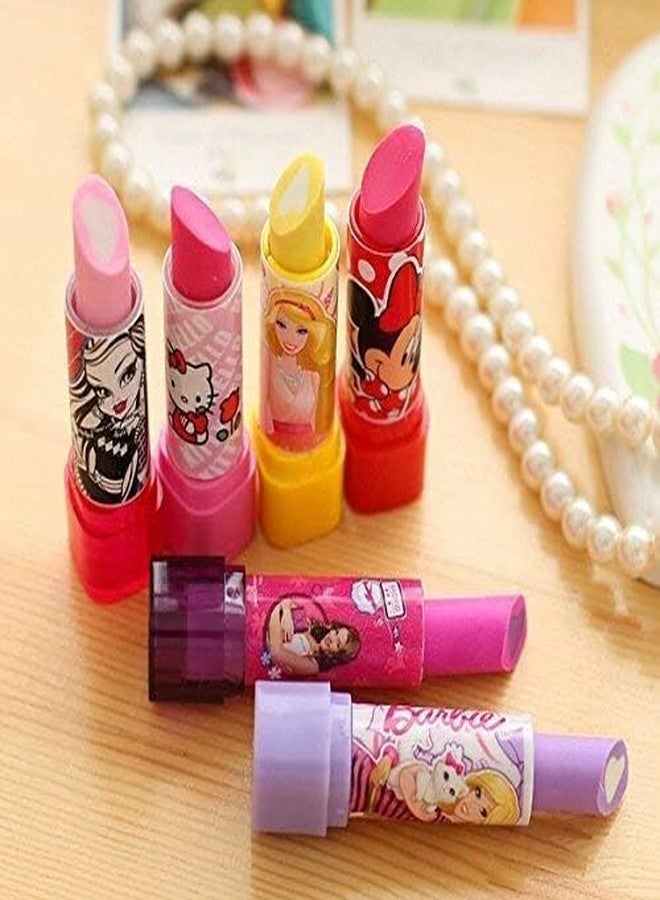 GOLD MAX Girl's Cartoon Lipstick Shaped Eraser 4 pcs Non-Toxic Eraser - Image 3